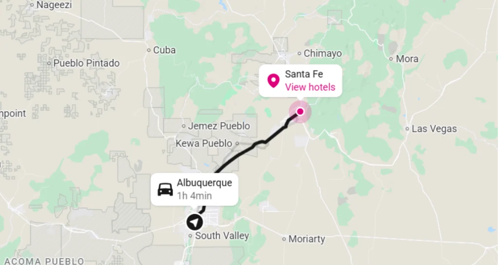Cheap Albuquerque to Santa Fe Bus | Book Tickets Online Fast