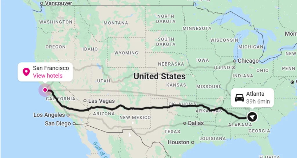 Atlanta to San Francisco Bus Tickets | Book & Save More