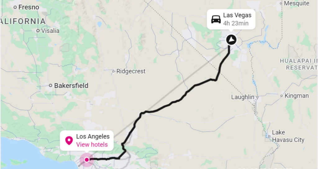 Las Vegas a Los Ángeles