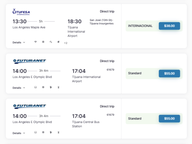 Cheap Bus tickets Los Angeles to Tijuana | Compare & Book