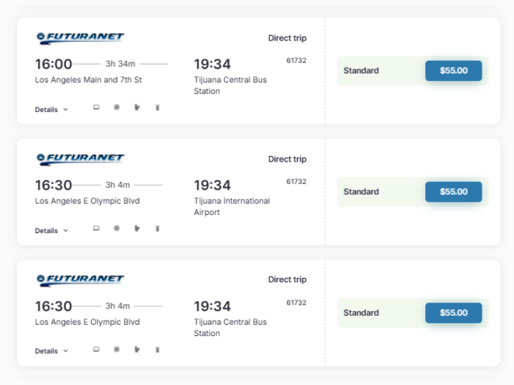 Cheap Bus tickets Los Angeles to Tijuana | Compare & Book