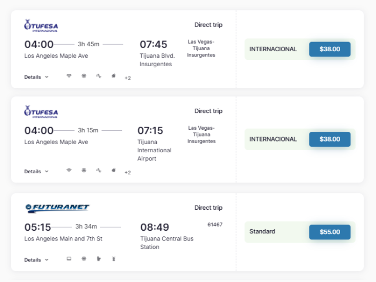 Cheap Bus tickets Los Angeles to Tijuana | Compare & Book