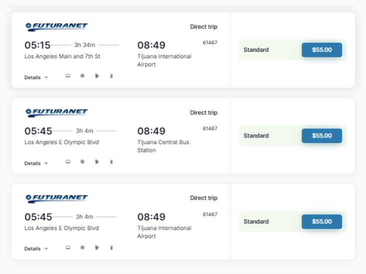 Cheap Bus tickets Los Angeles to Tijuana | Compare & Book