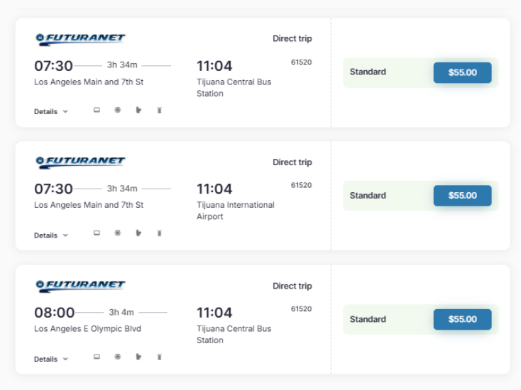 Cheap Bus tickets Los Angeles to Tijuana | Compare & Book