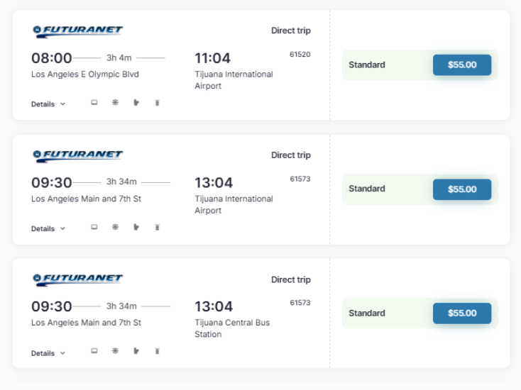 Cheap Bus tickets Los Angeles to Tijuana | Compare & Book