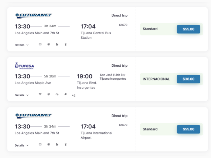 Cheap Bus tickets Los Angeles to Tijuana | Compare & Book