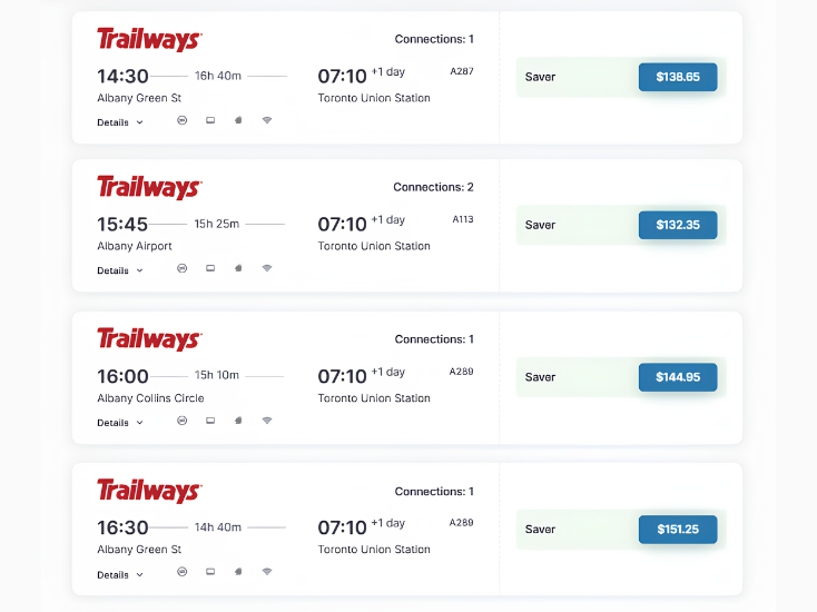 Albany to Toronto Bus Schedules and Tickets