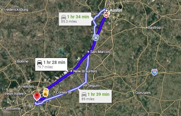 Austin a San Antonio