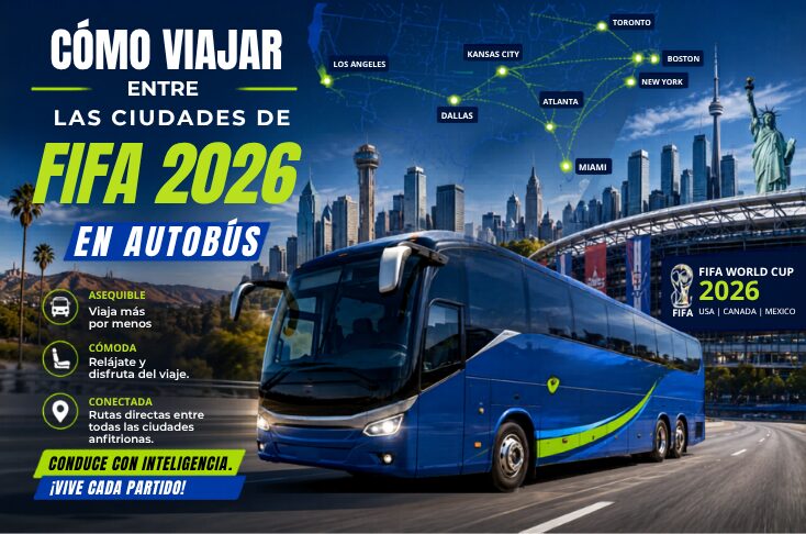 Guía de viaje en autobús para la Copa Mundial de la FIFA 2026