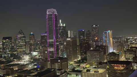 Vista nocturna de Dallas