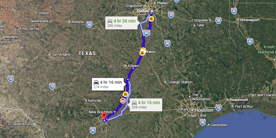 Dallas a San Antonio
