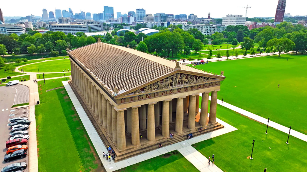 See the Parthenon and Centennial Park