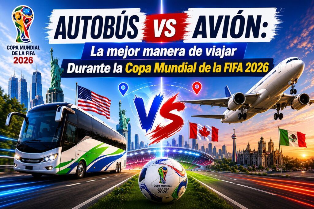 Autobús vs Avión: La mejor opción para el Mundial 2026