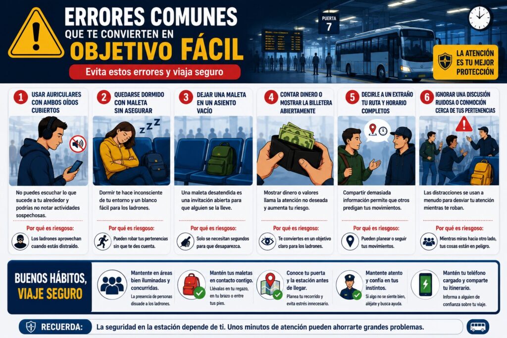 Errores comunes que convierten a los viajeros en objetivos fáciles