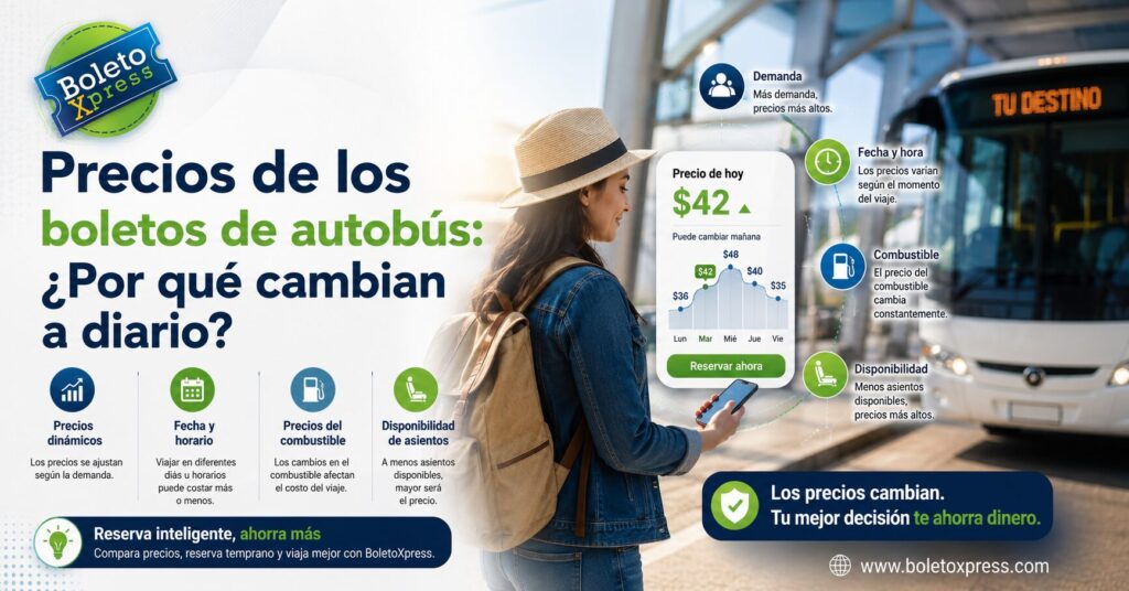 Precios de los boletos de autobús ¿Por qué cambian a diario