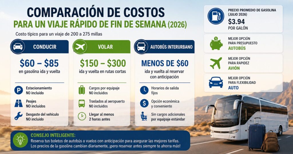 ¿Cuánto Cuesta un Viaje Rápido de Fin de Semana