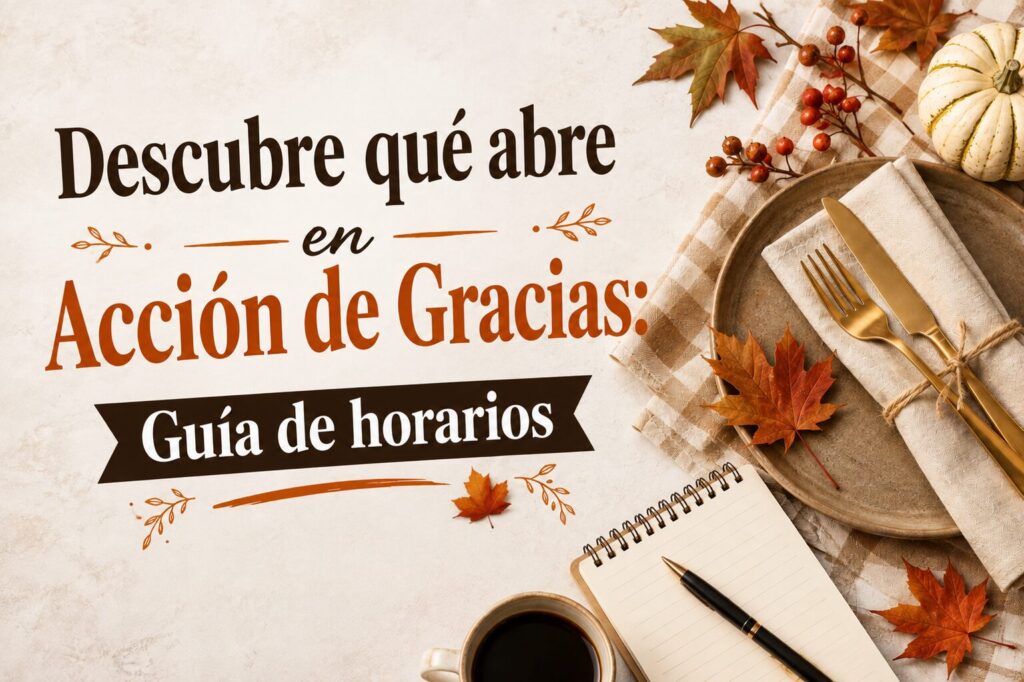 Descubre qué abre en Acción de Gracias Guía de horarios