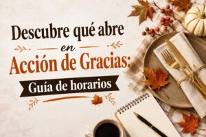 Descubre qué abre en Acción de Gracias Guía de horarios