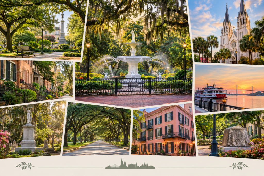 What are the best historic squares and landmarks in Savannah?
