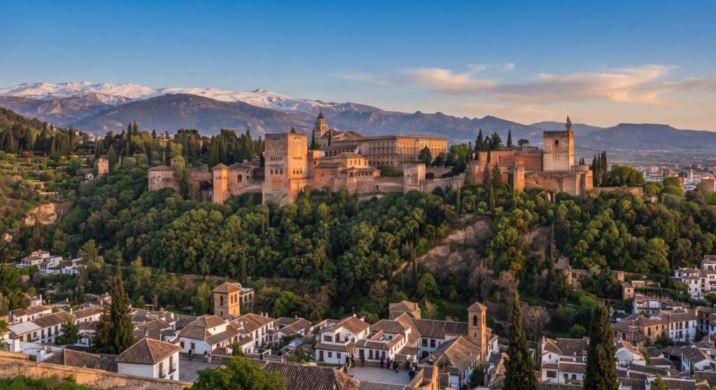 One of the best places to go in Spain is the majestic Alhambra palace in Granada.