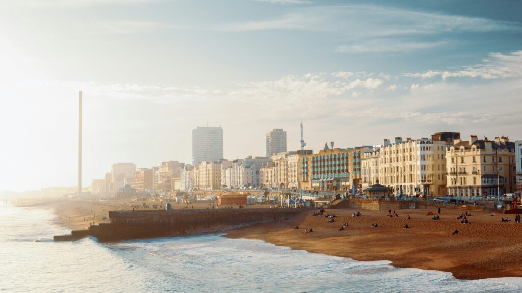 Brighton Palace Pier and vibrant beachfront for top-tier day trip from London experiences.